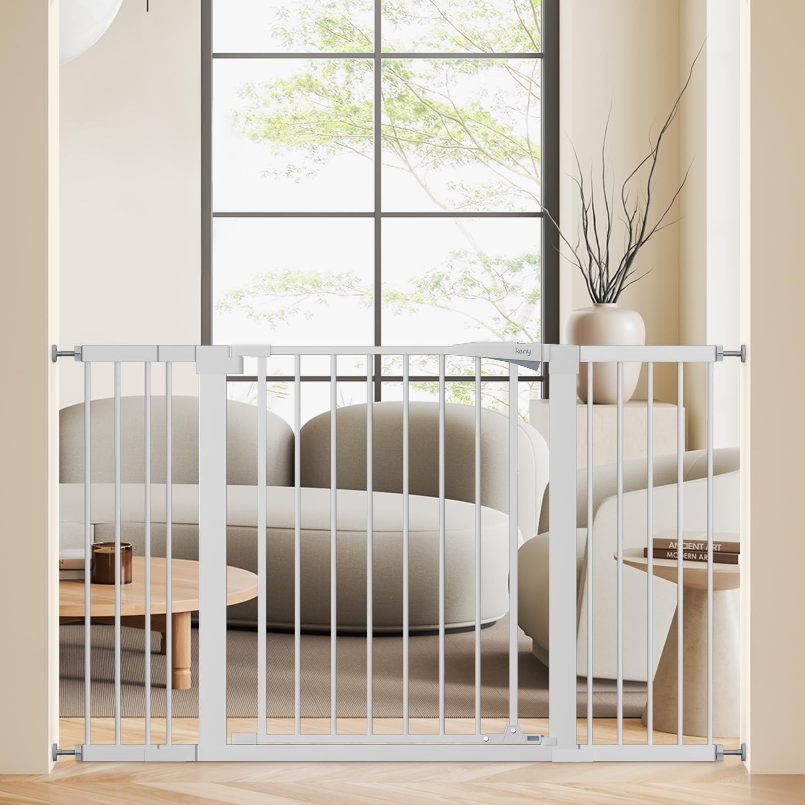 keny baby gate easy walk-thru design for quick passage with pets