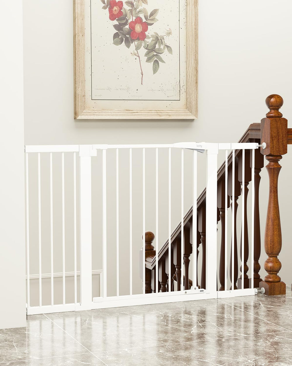 keny baby gate wide adjustable 29.7 to 51.5 inch opening for safer doorways
