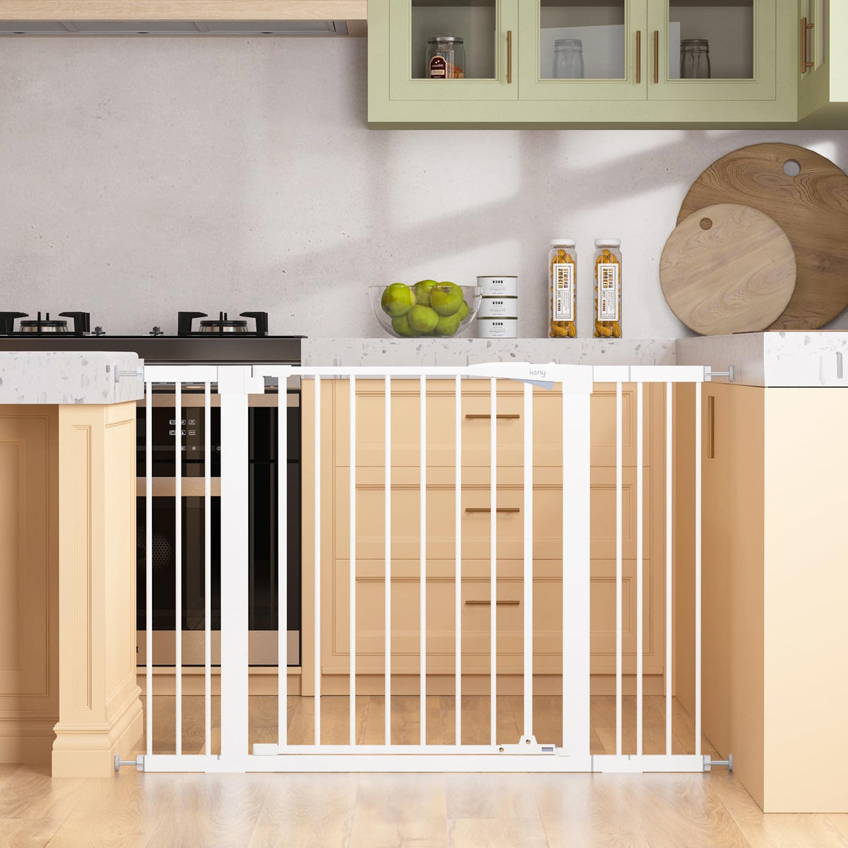 keny baby gate adjustable width fits doorway for versatile openings
