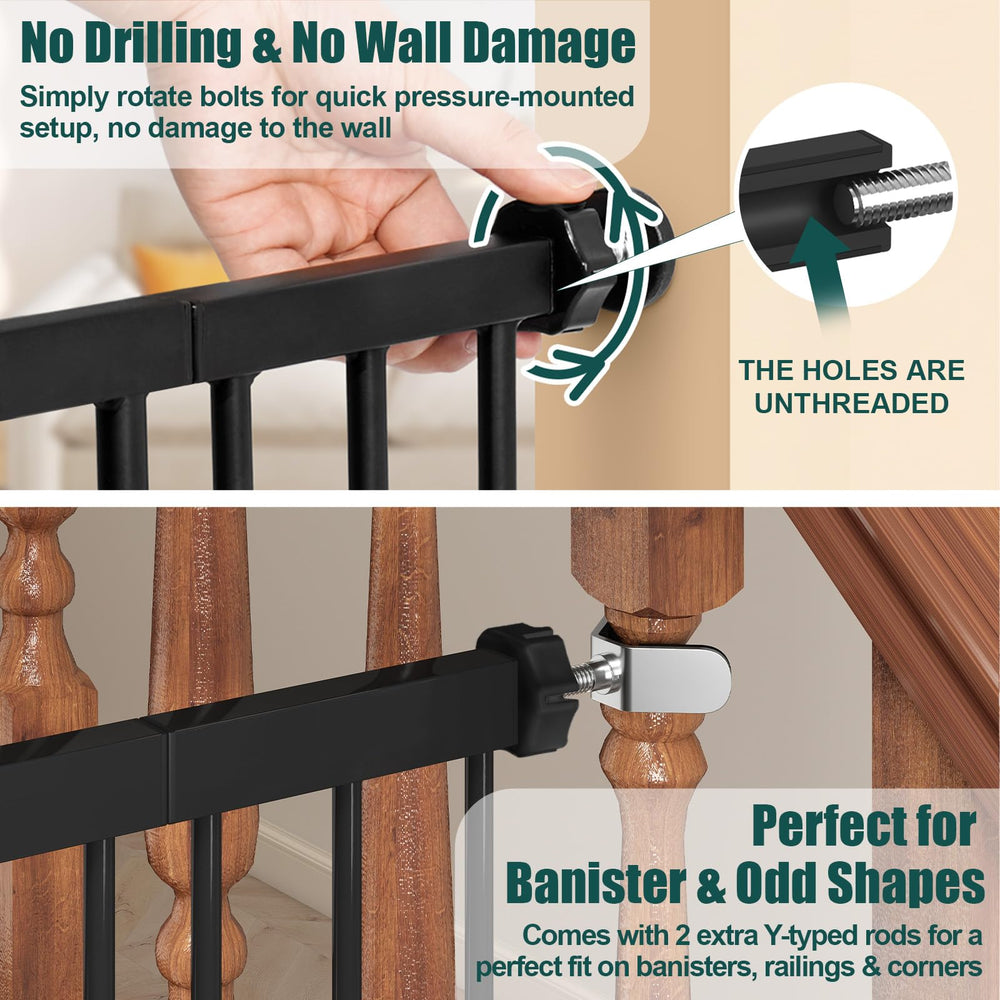 keny 21.1-inch wide opening enables easy walk-through for adults and pets.
