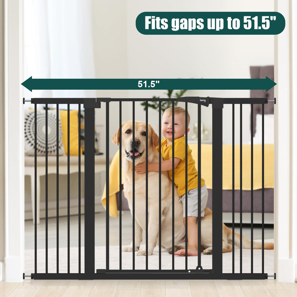 keny 36in dual-lock child safety gate for added gate security.