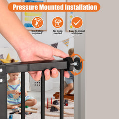 keny pressure-mounted installation gate mounts without tools, protecting walls and easy relocation.