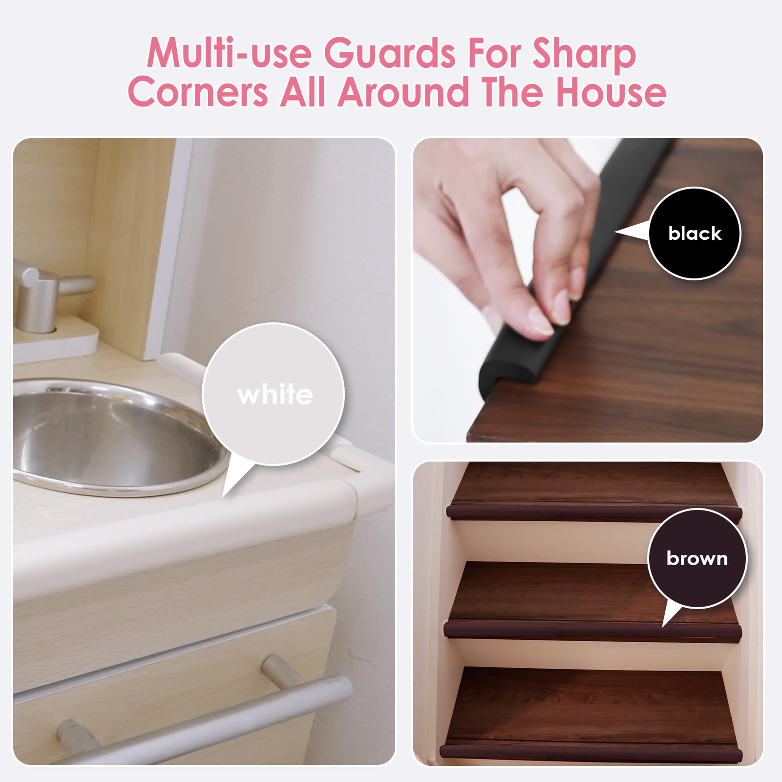 kerätä easy peel-and-stick installation shown on furniture edge