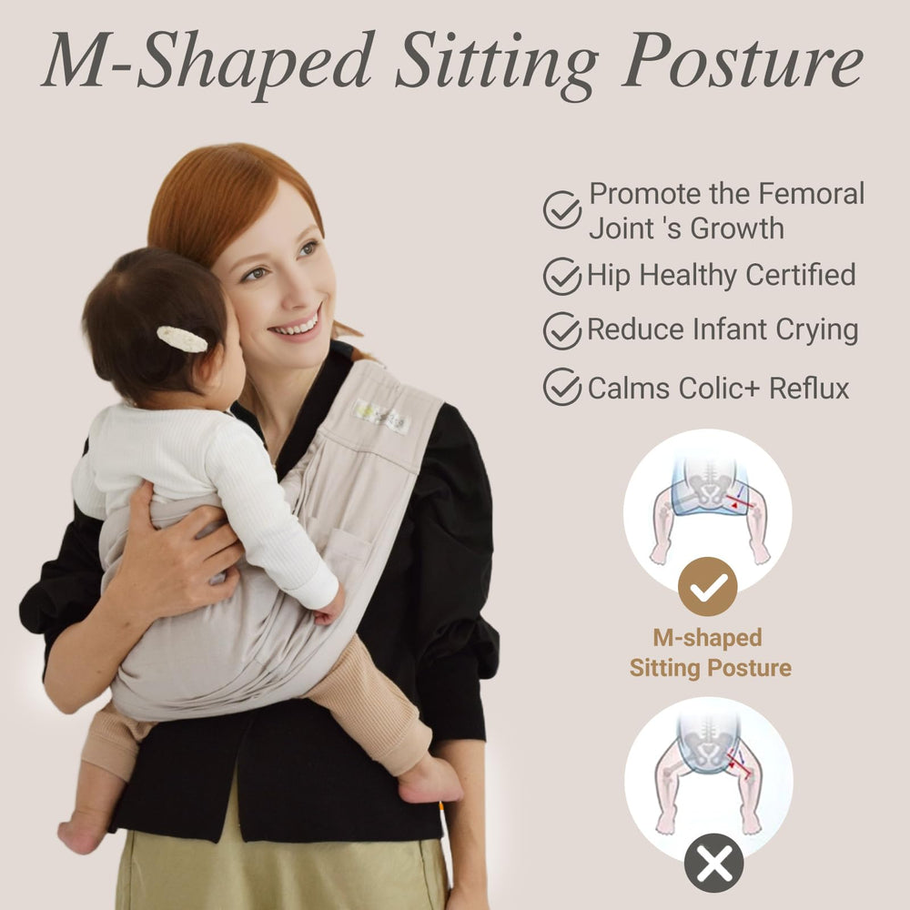 kerätä comfort-tested holding pose illustrating hands-free versatility for feeding, soothing, or snuggling