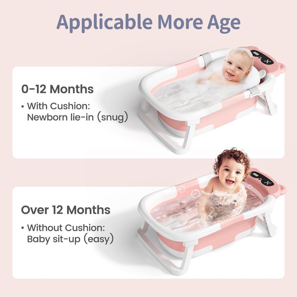Kerbwry baby bath tub with soft towel ready for cozy bath time
