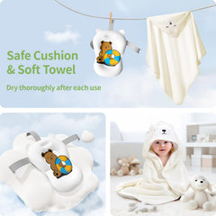 Kerbwry collapsible baby bathtub with floating cushion for comfortable soaking