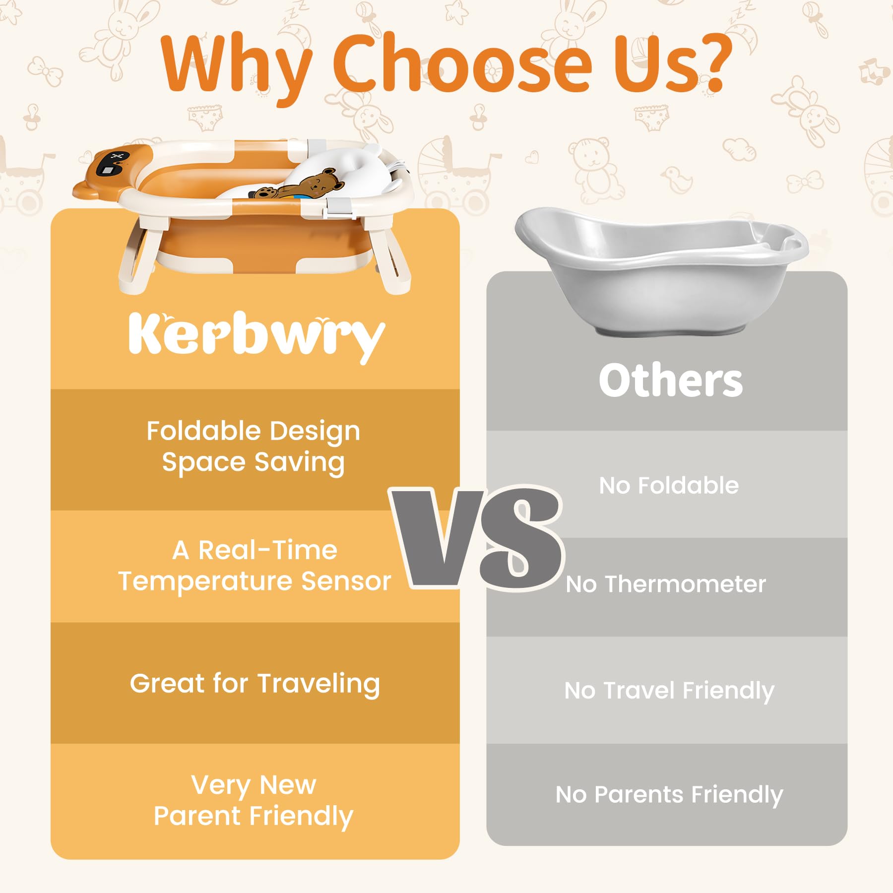Kerbwry outdoor travel bath setup for easy cleaning and outdoor use.