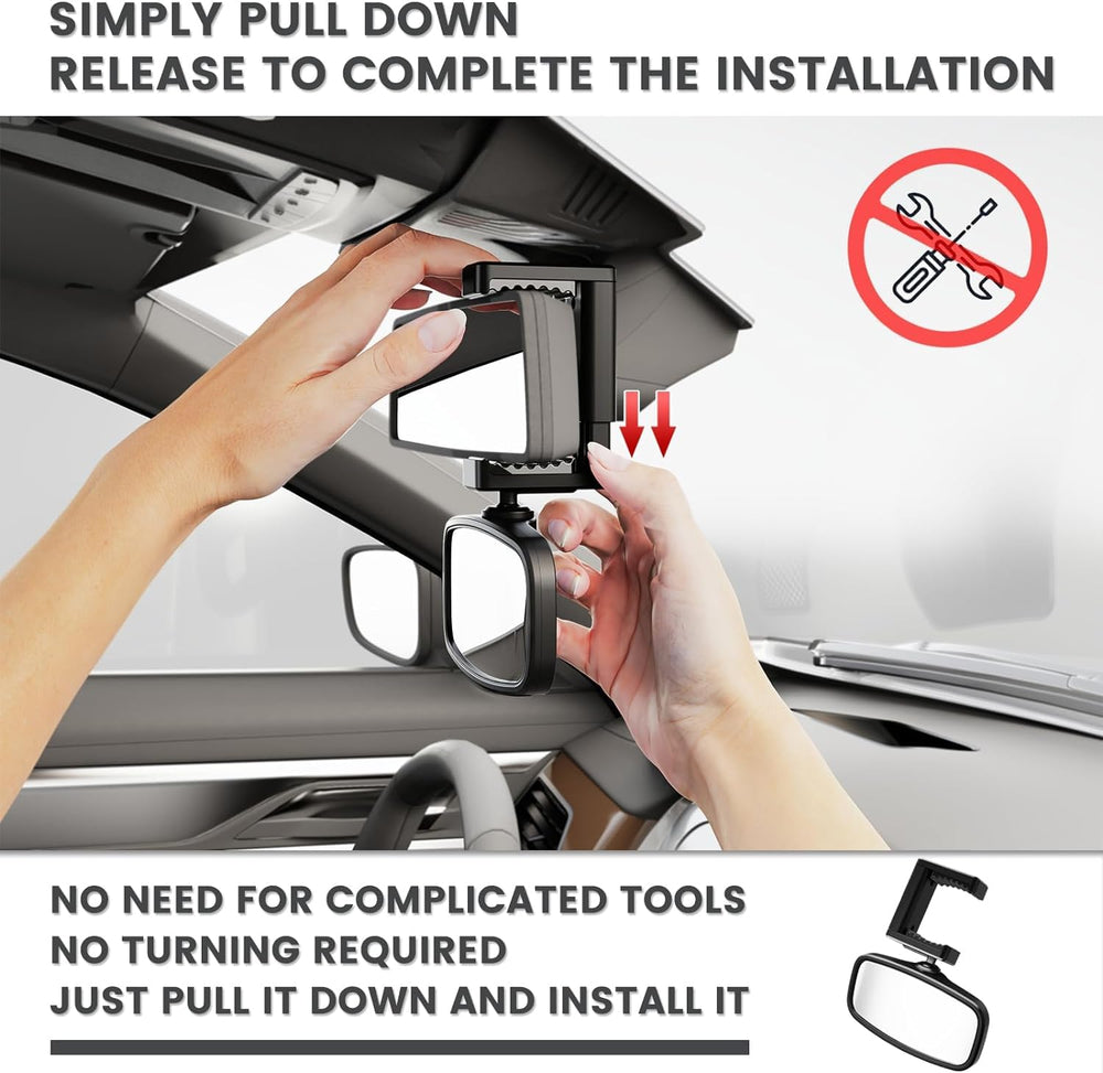 KERHAND mirror delivers 98% reflection clarity for clear rear-view monitoring.