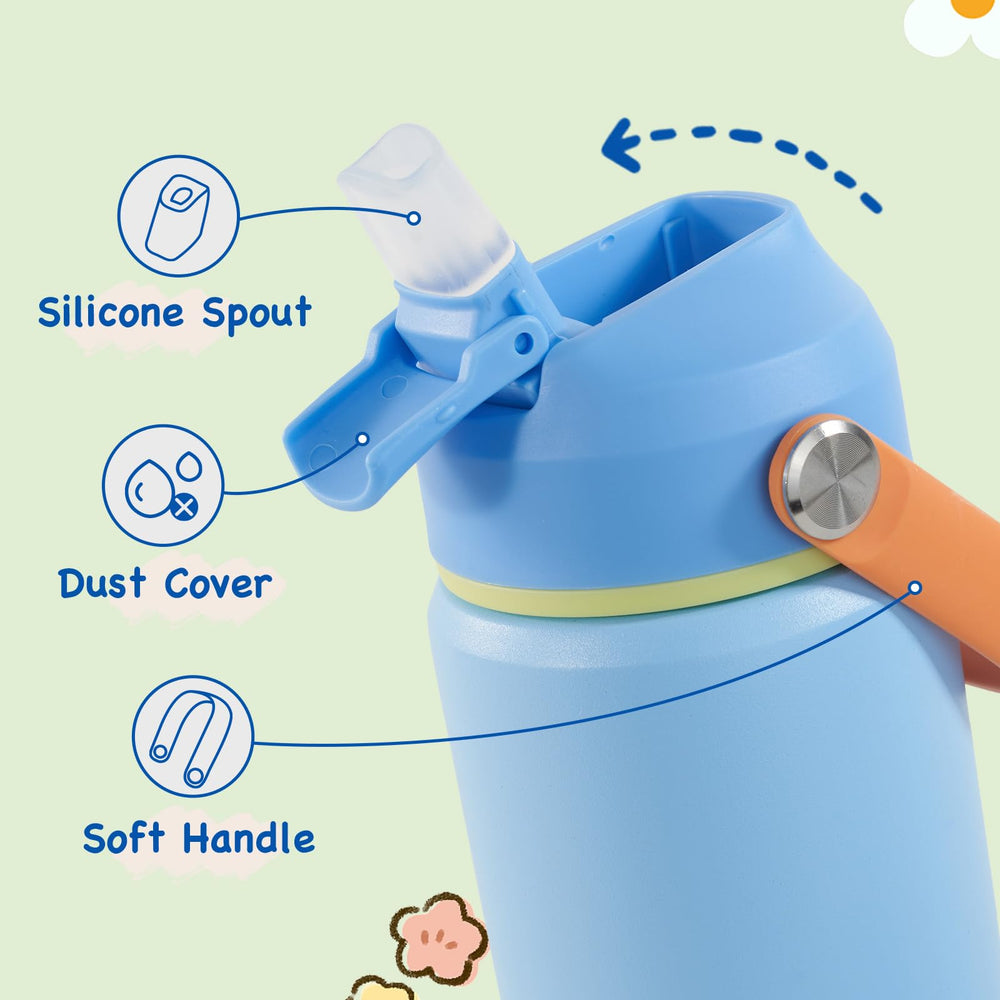 Kerilyn kids water bottle silicone base pad emphasizes durability and floor protection
