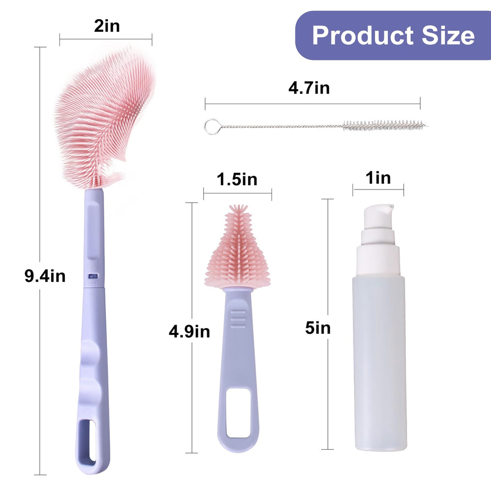 KEUYE cleaning kit compatible with Haakaa, Momcozy, Lansinoh for versatile pump care