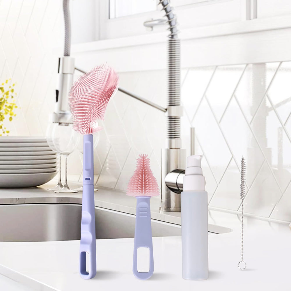 KEUYE soap dispenser for controlled, convenient bottle cleaning solution application