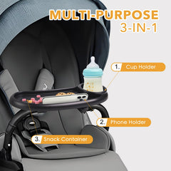 KEUYE Nuna snack tray phone slot supports quick parent phone access