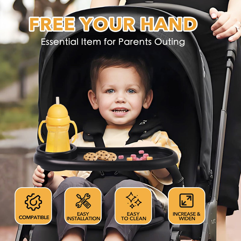 KEUYE Nuna snack tray rotating clamps provide adjustable angles for different strollers