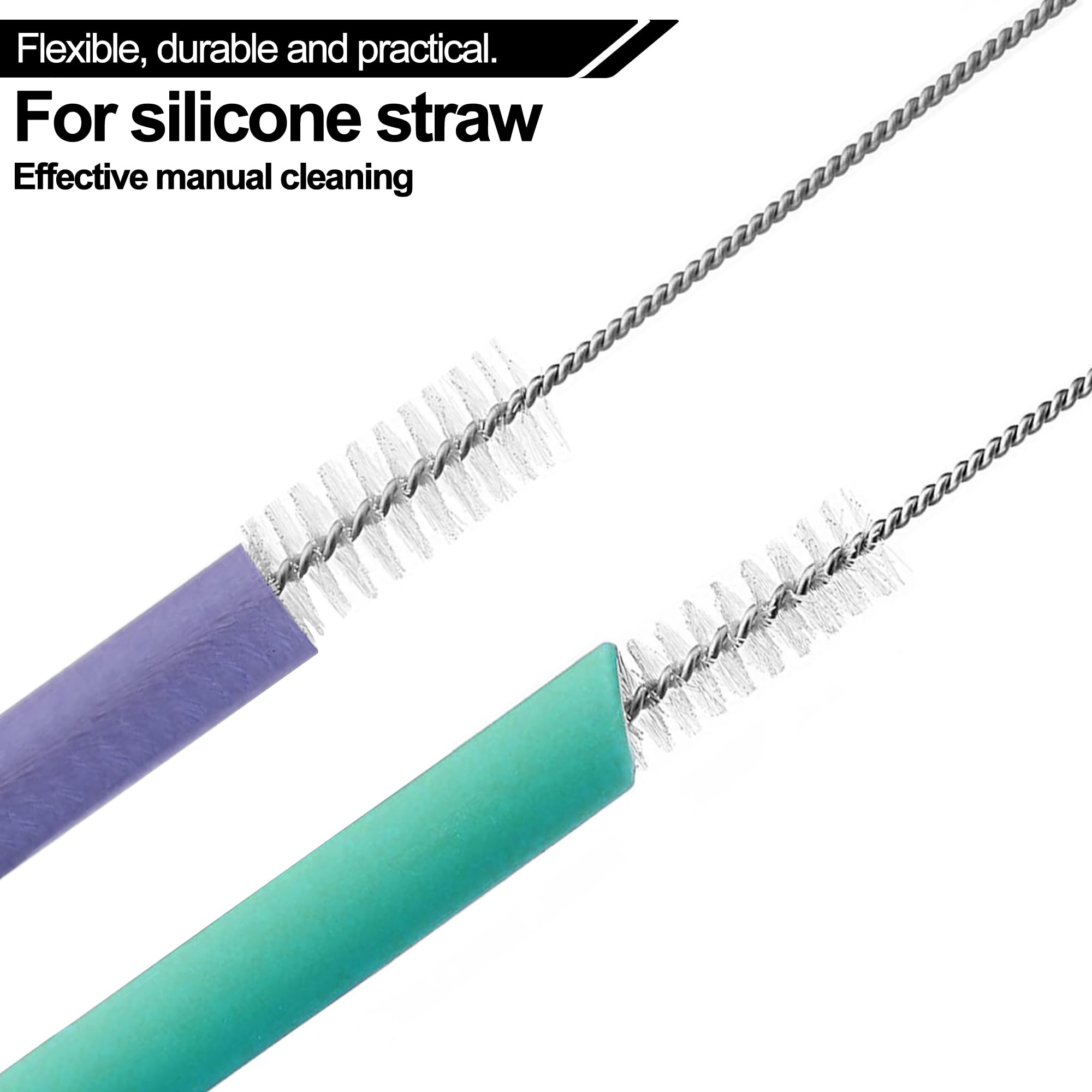 KEUYE Stanley straw cleaner bristle detail shows durable cleaning power.