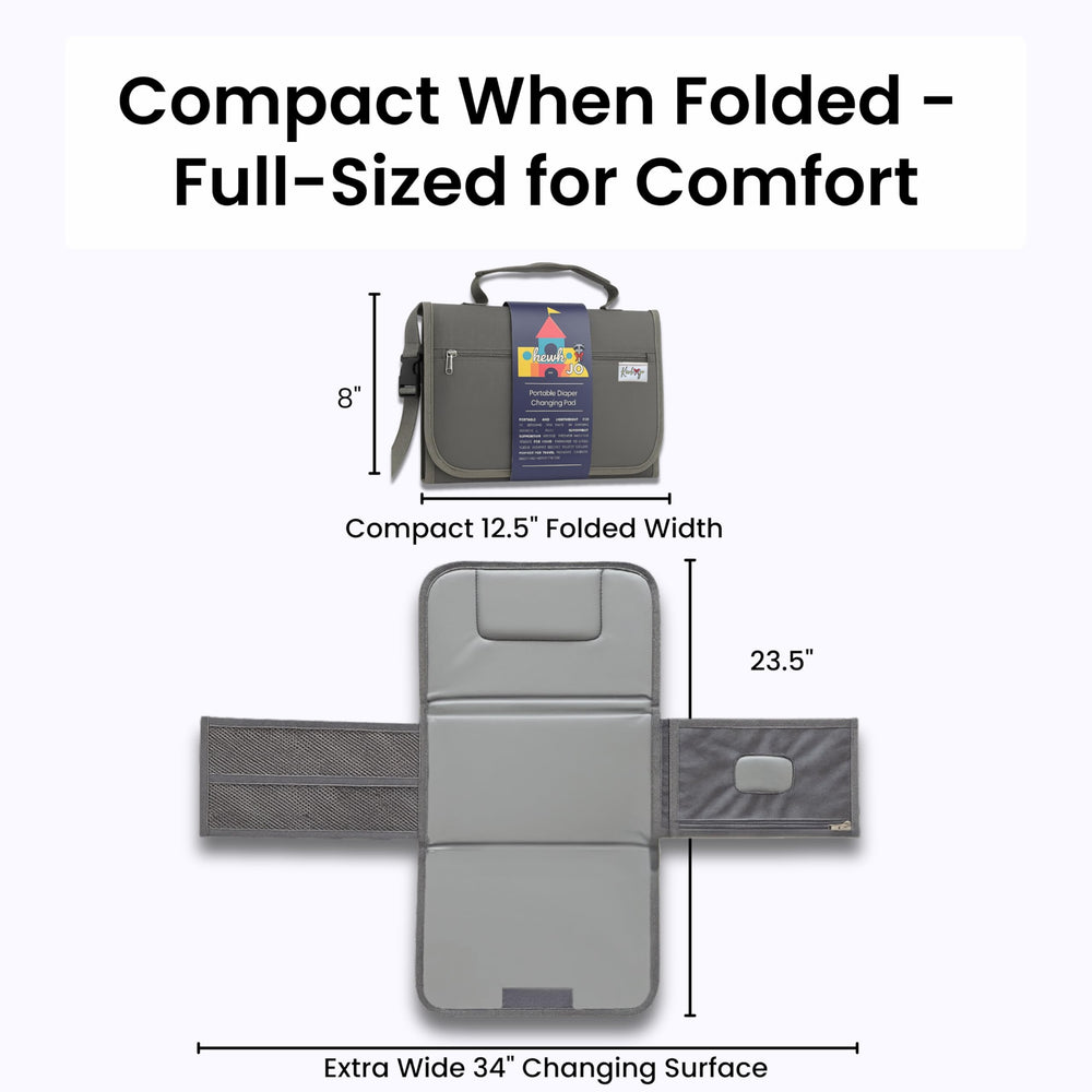 Kewh Jo built-in pouch holds up to five diapers for essentials