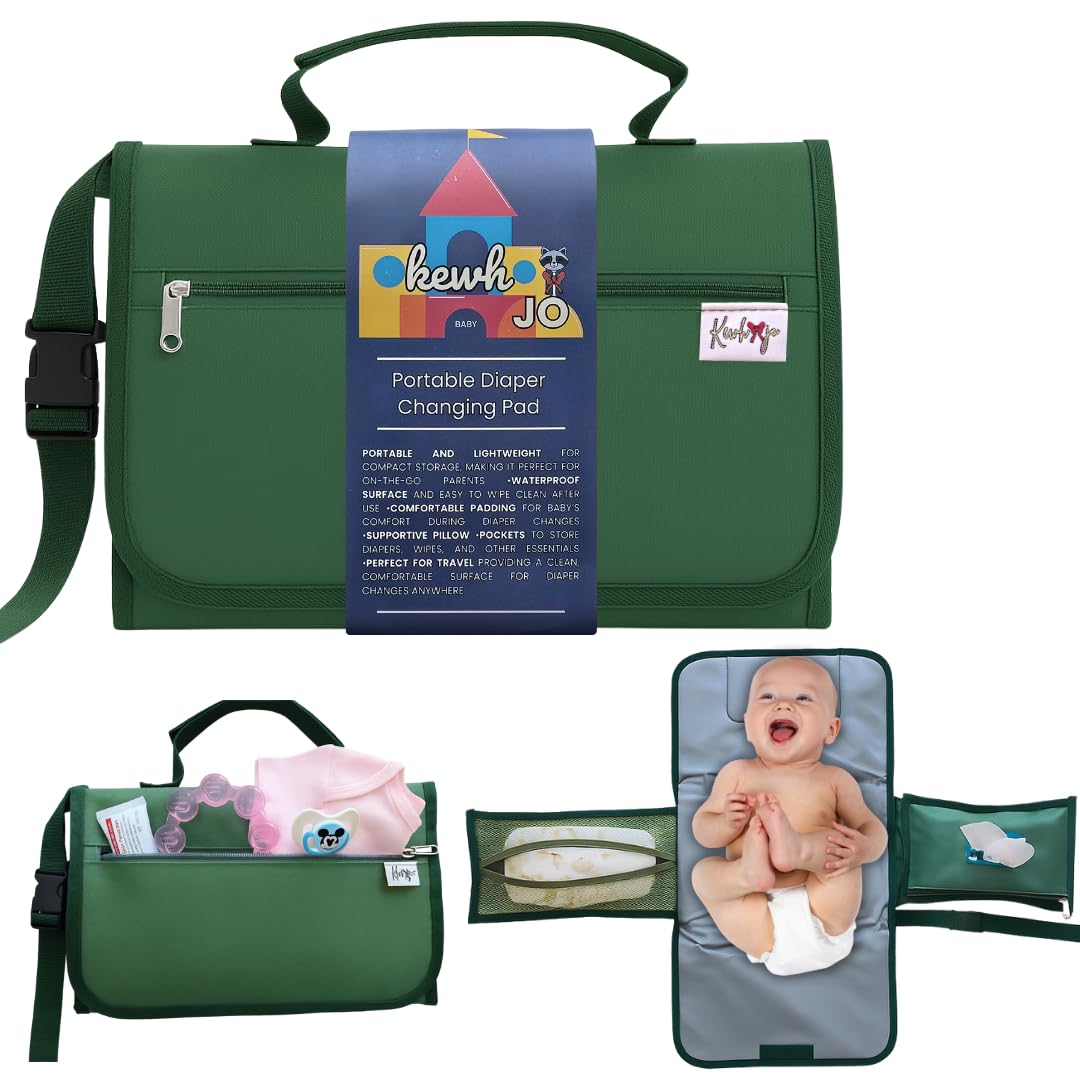 Kewh Jo portable changing pad folded compact for travel and storage