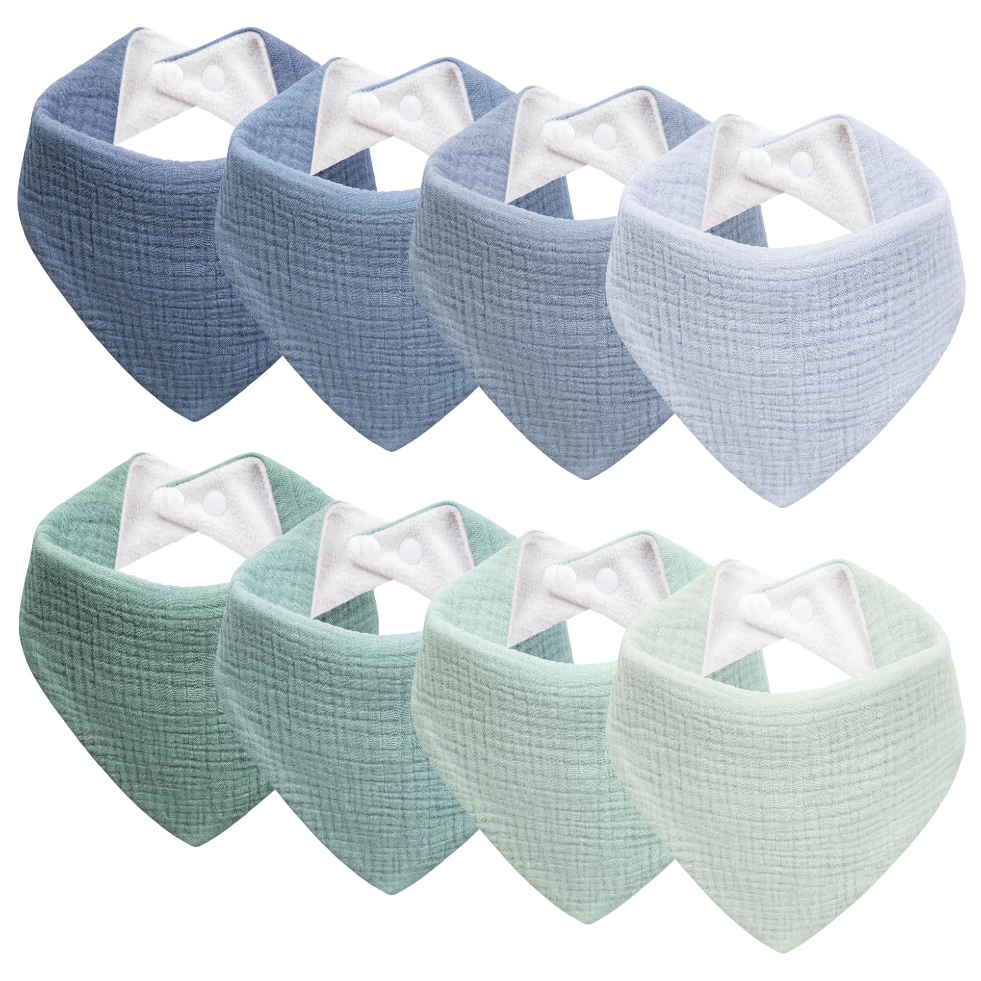 Kewlife Gift muslin bibs front close-up shows absorbent fabric for drool control