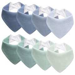 Kewlife Gift muslin bibs front close-up shows absorbent fabric for drool control