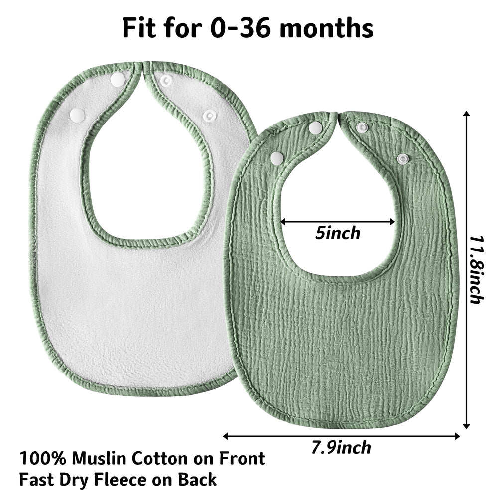 Kewlife gift muslin baby bib-six-colors-pack offers stylish unisex options for easy outfit matching.