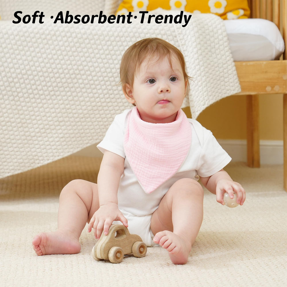 Kewlife Gift Muslin Baby Bibs teething-usage demonstrates practical, stylish drool protection