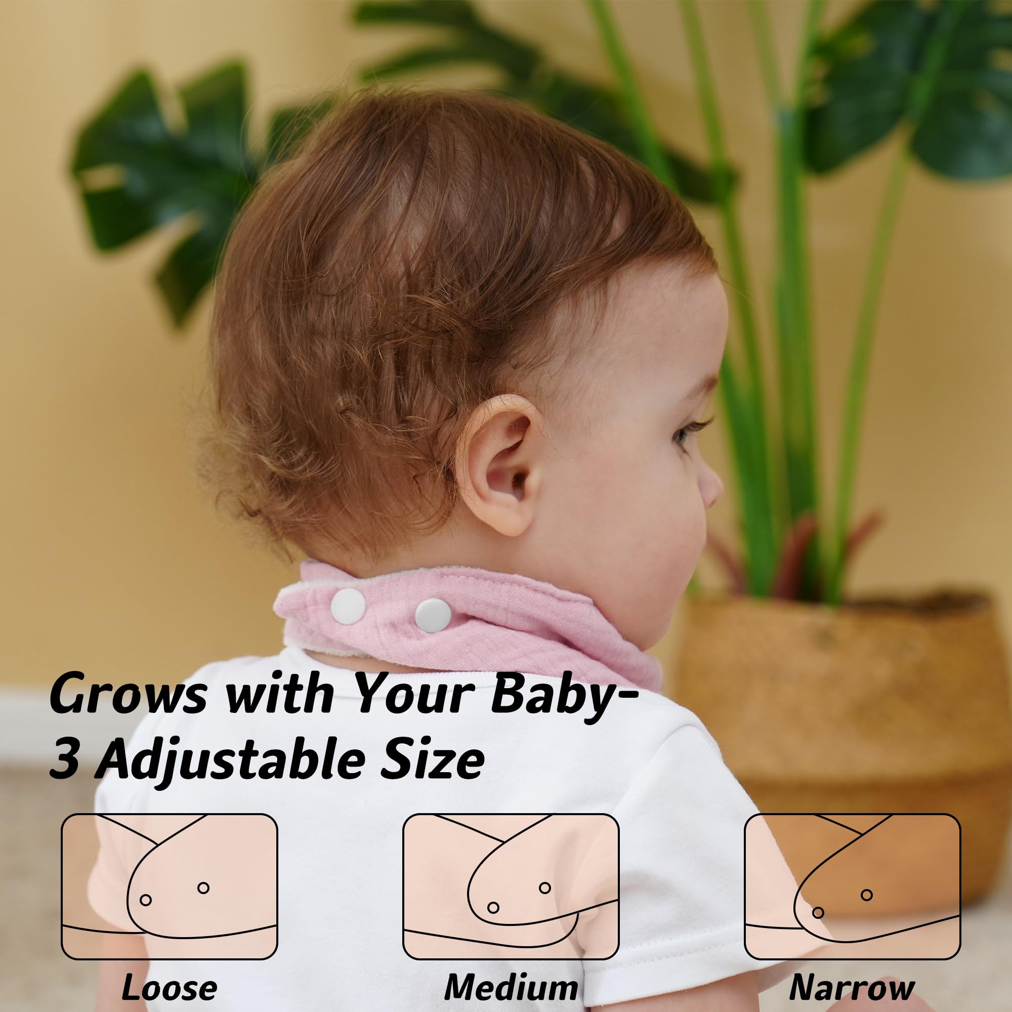 Kewlife Gift muslin baby bibs 8-pack back fleece quick dry promotes skin comfort and moisture wicking
