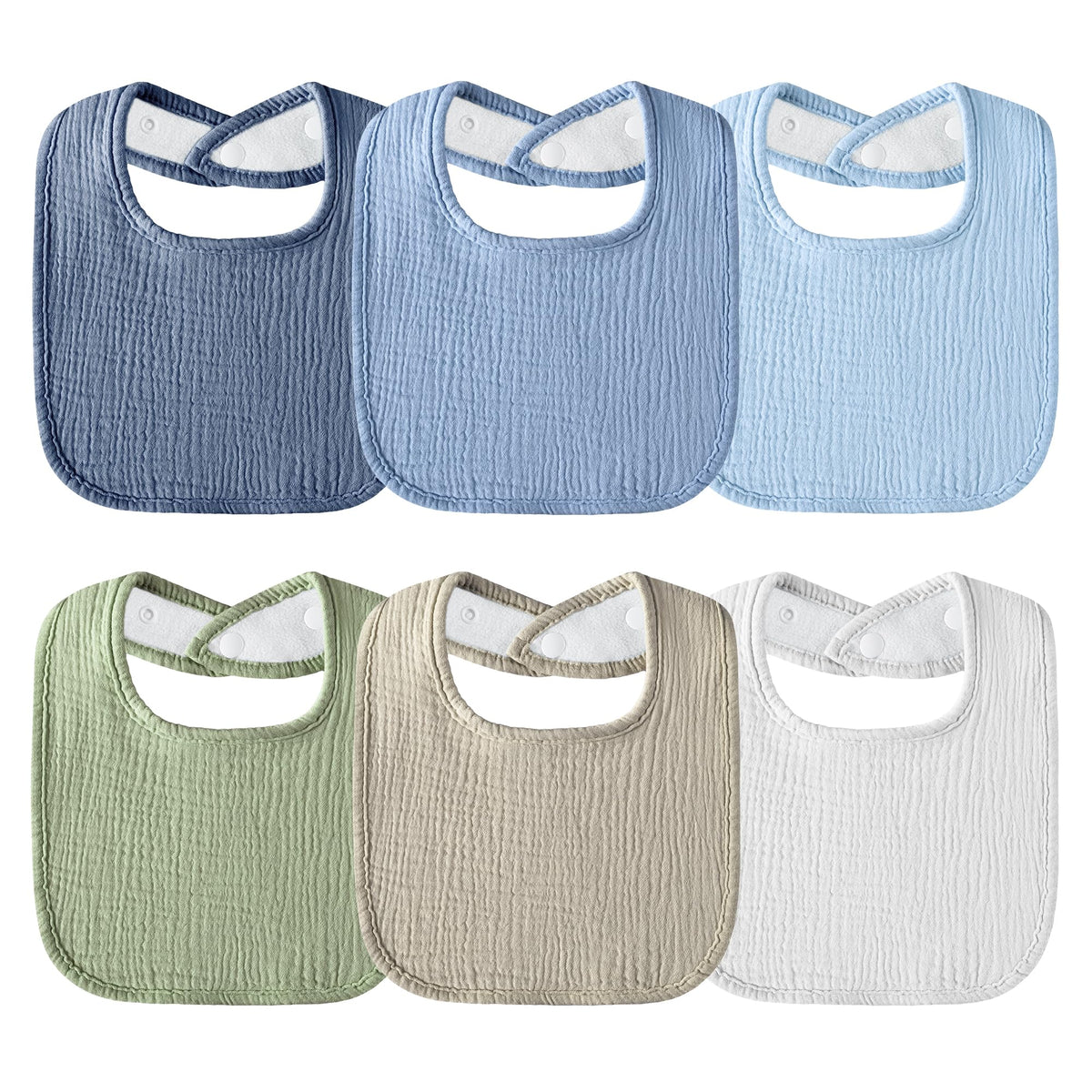 Kewlife Gift muslin bibs front view with soft cotton and quick-dry back for absorbency
