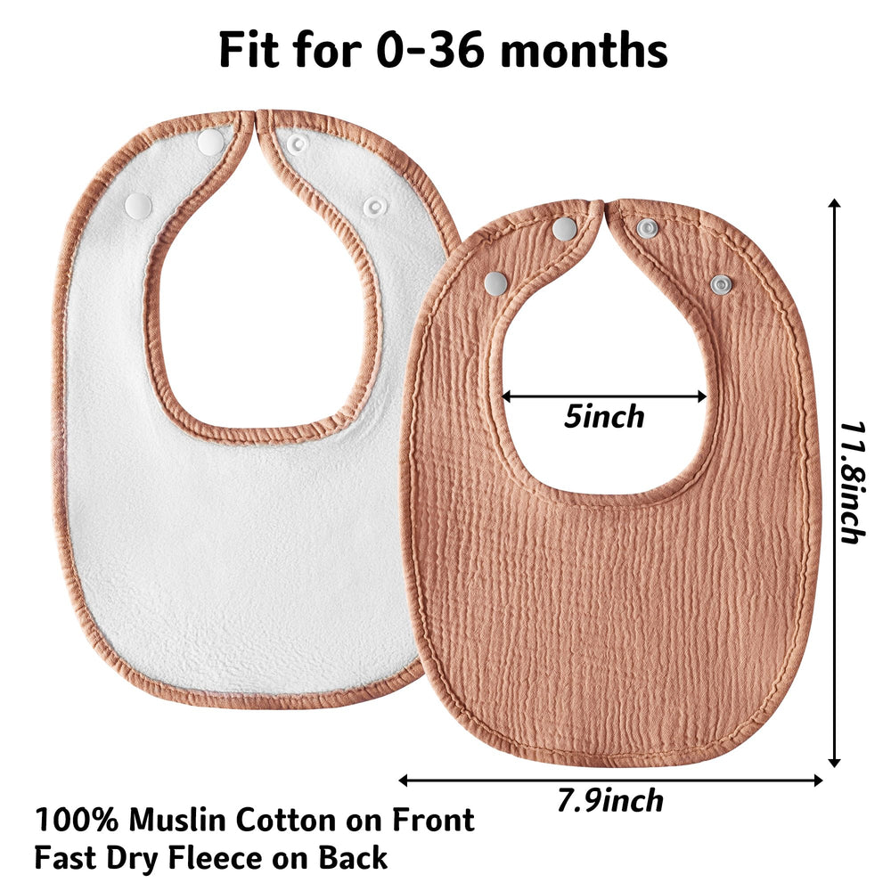 Kewlife gift muslin baby bibs close-up soft texture for gentle skin