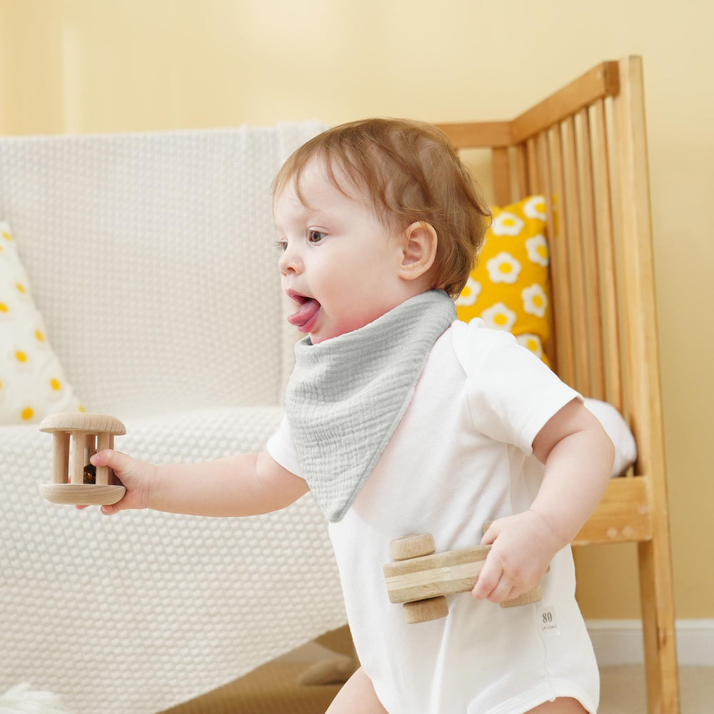 Kewlife gift Muslin Baby Bibs unisex colors pair with outfits