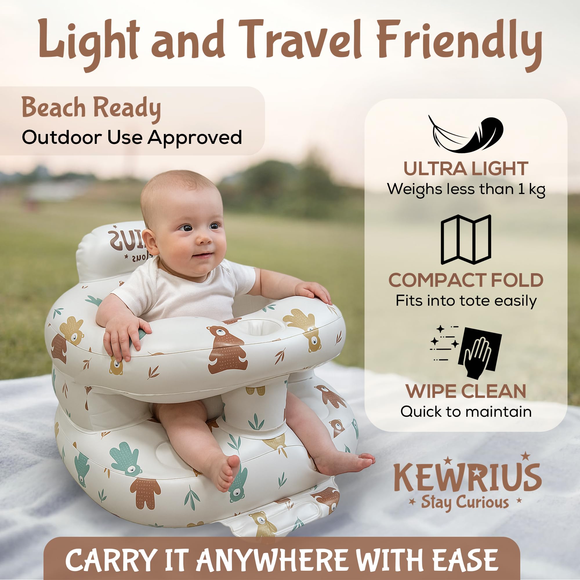 Kewrius seat offers a cozy play nook for reading and toys