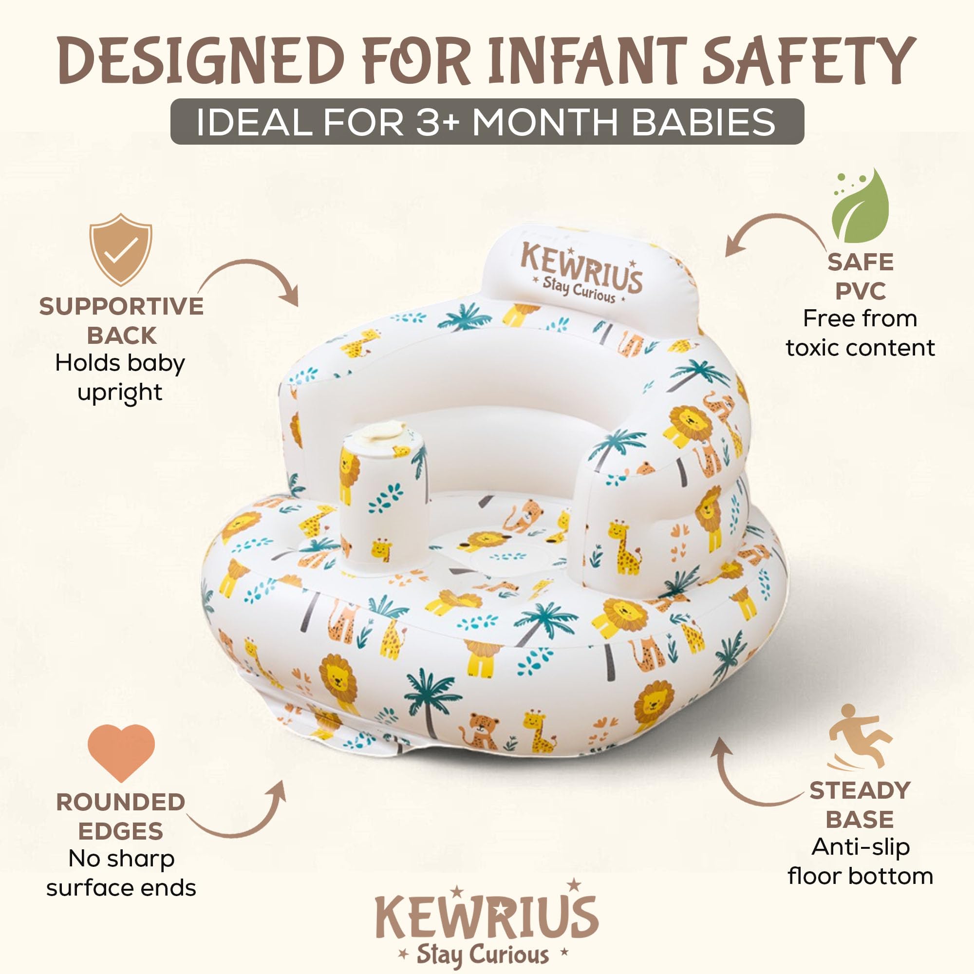 KEWRIUS travel-ready chair captured during on-the-go use for families on the move.