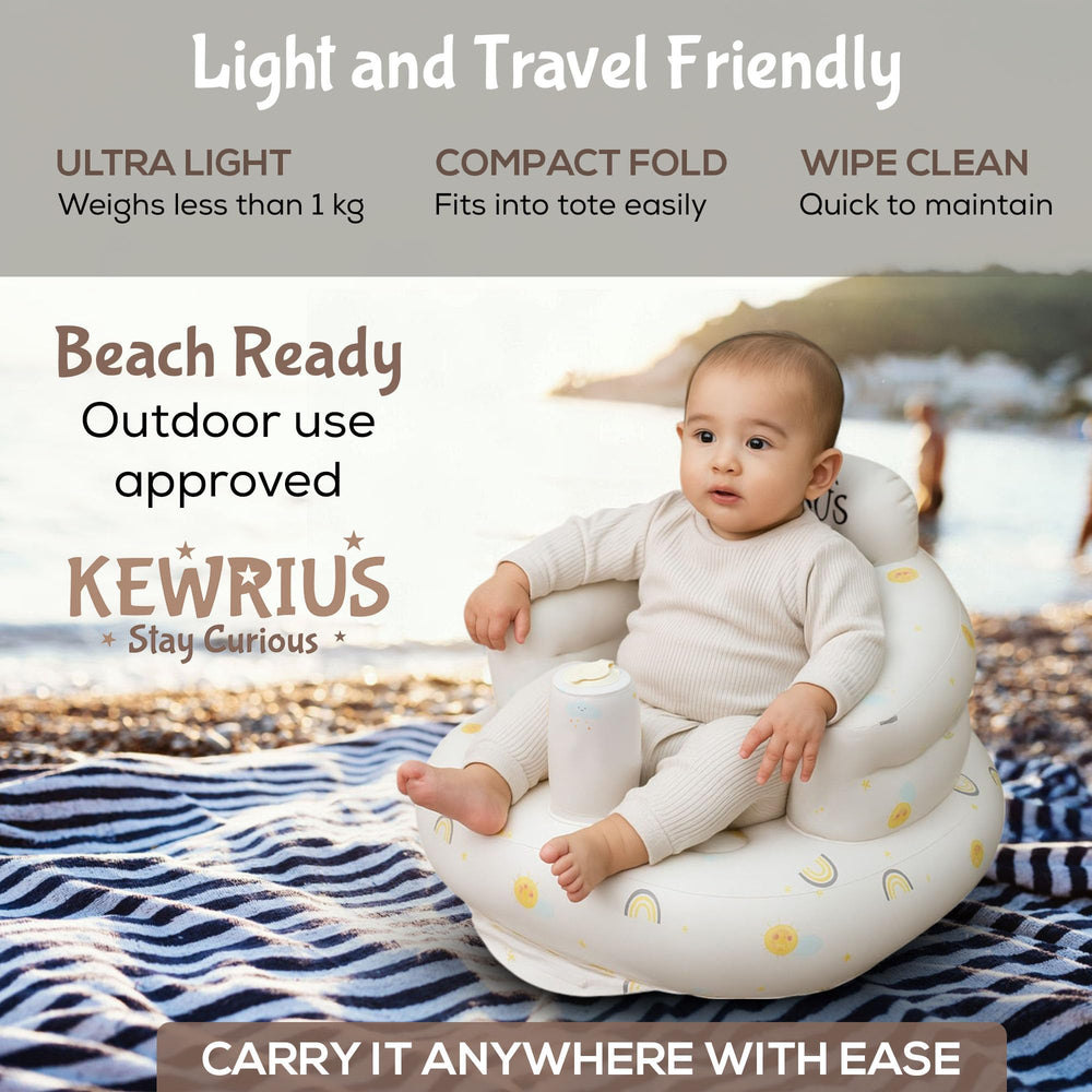Kewrius Inflatable Baby Seat Sky Chair gift-ready packaging suits baby registries
