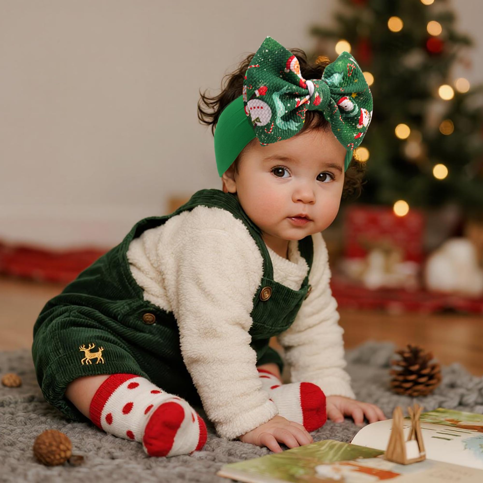 Kexinstar headband fit 0-12 months shows secure stretch on tiny heads