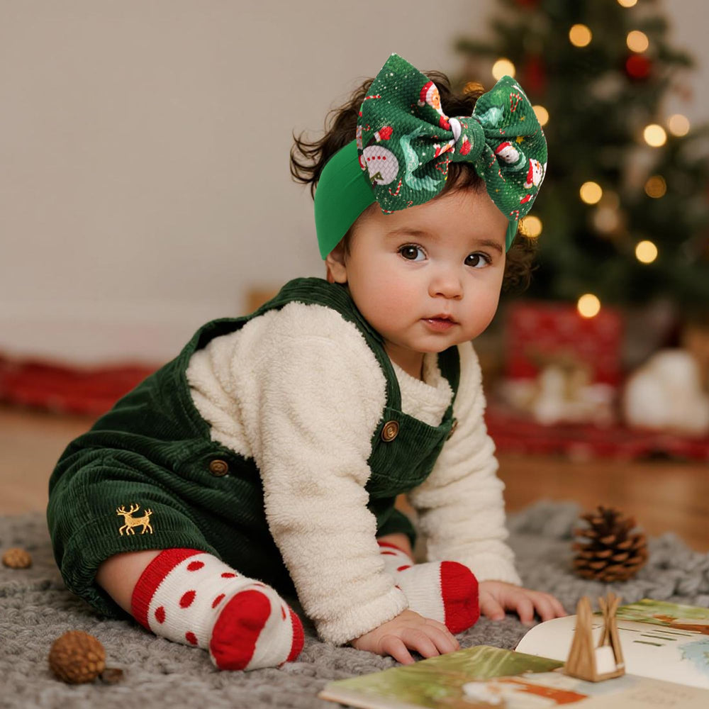 Kexinstar headband fit 0-12 months shows secure stretch on tiny heads