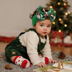 Kexinstar headband fit 0-12 months shows secure stretch on tiny heads