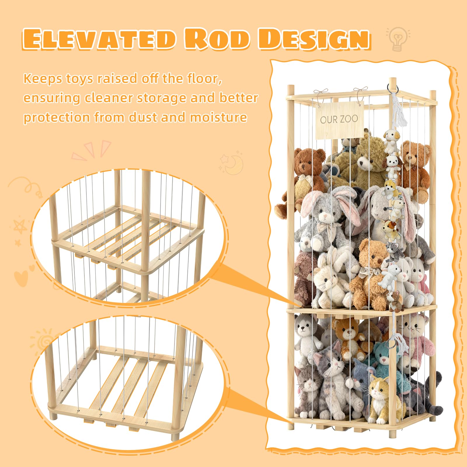 Keyixize room setup photo demonstrates space-saving display for playrooms