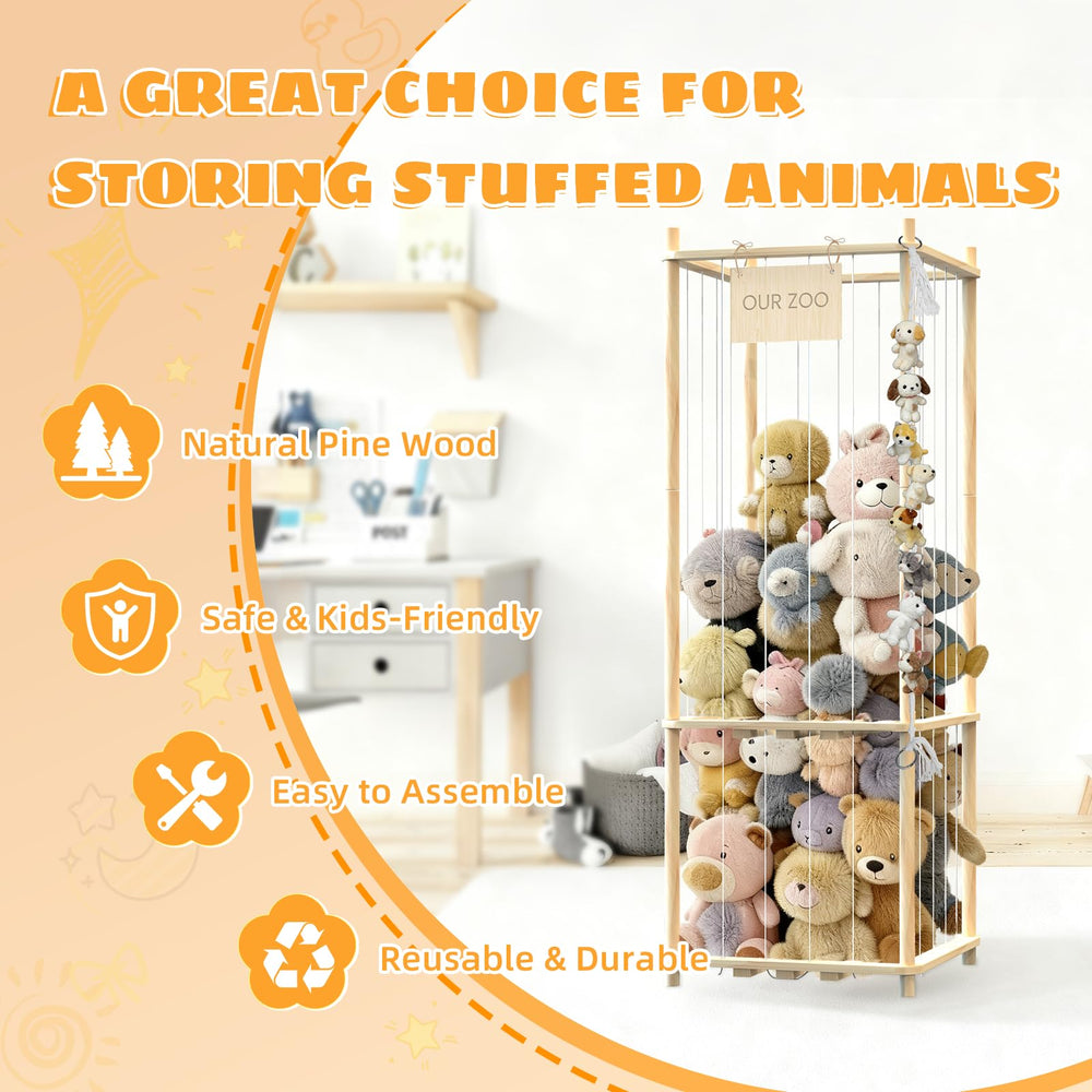 Keyixize storage rope detail highlights easy access to tiny plushies
