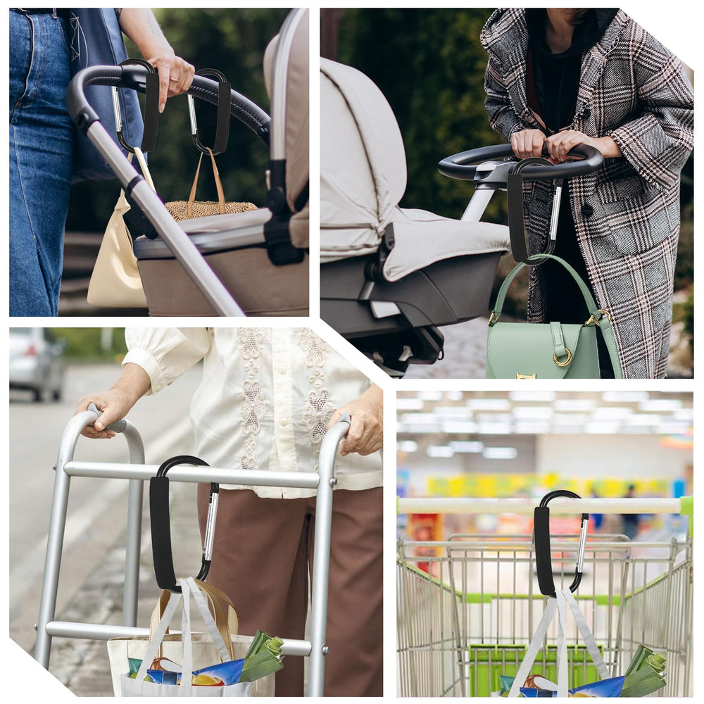 KFHENSOMR foam handle stroller carabiner offers comfortable grip and protection