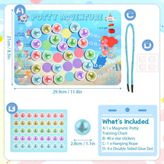 Khlerox Mermaid Potty Chart magnetic pieces highlight dragon eggs for progress rewards.