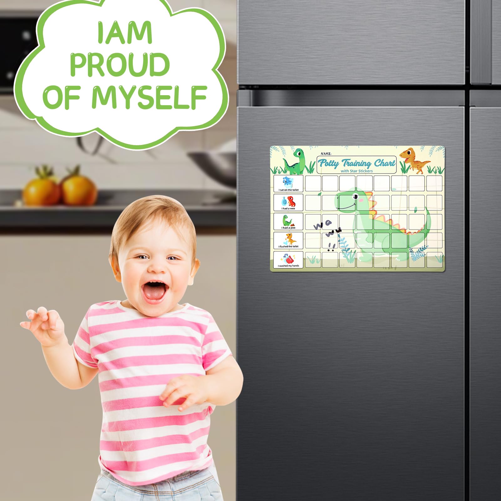 Khlerox Potty Chart handwashing icon highlights post-toilet routines.
