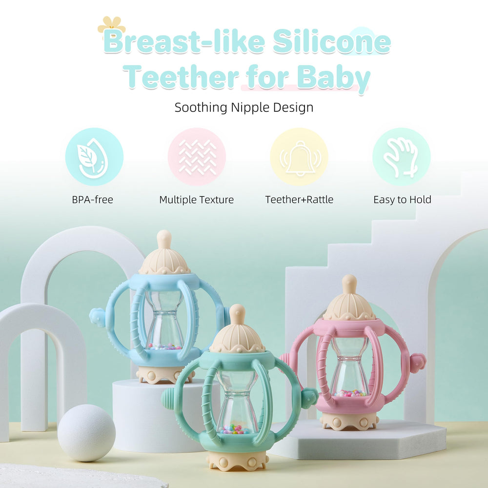 KIAANS gift-ready teether set ideal for baby showers and birthdays.