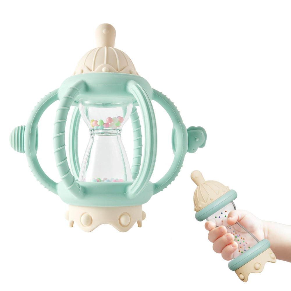 KIAANS baby Montessori teether carousel: engaging visuals and safe chew-friendly design.