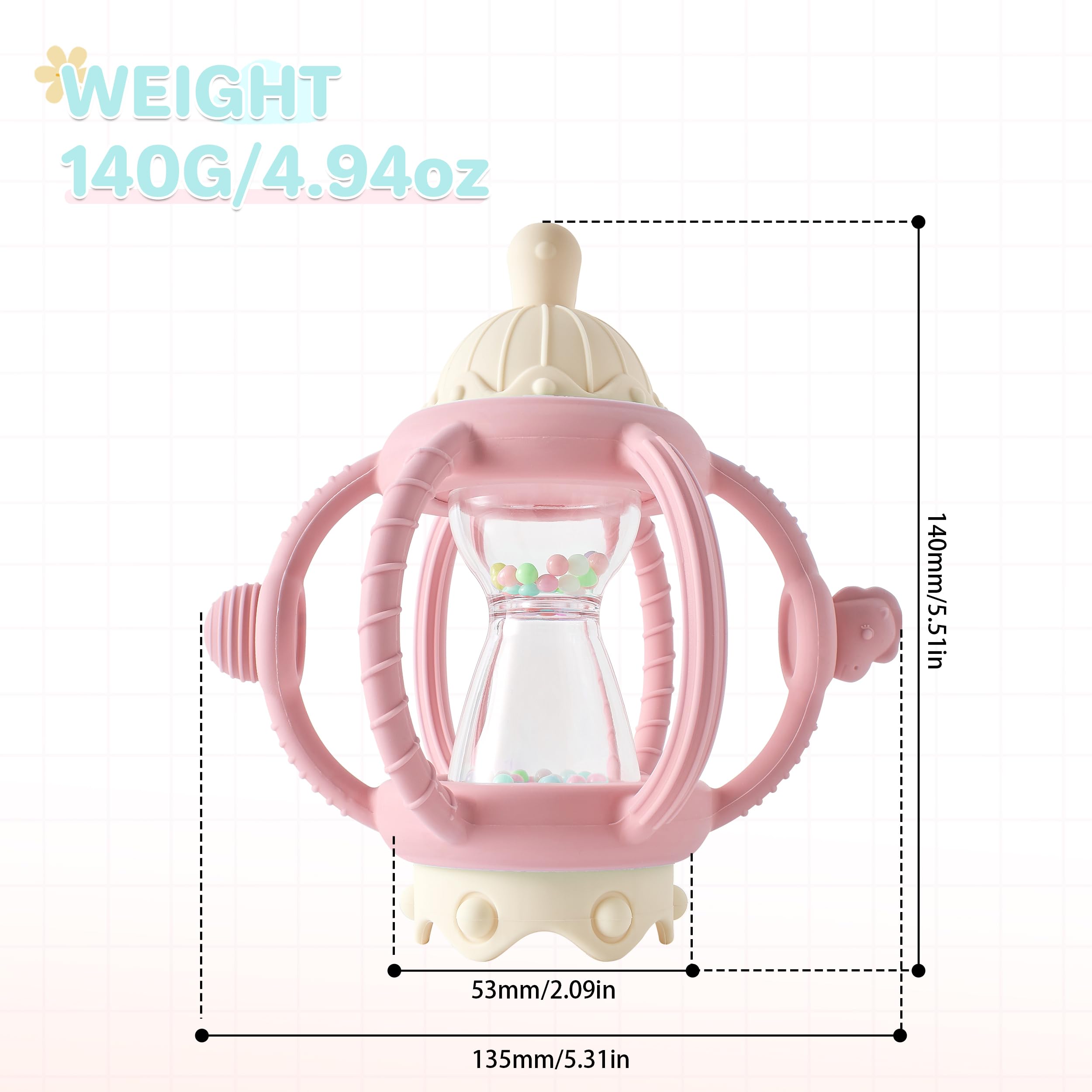 KIAANS BPA-free silicone teether safe for chewing