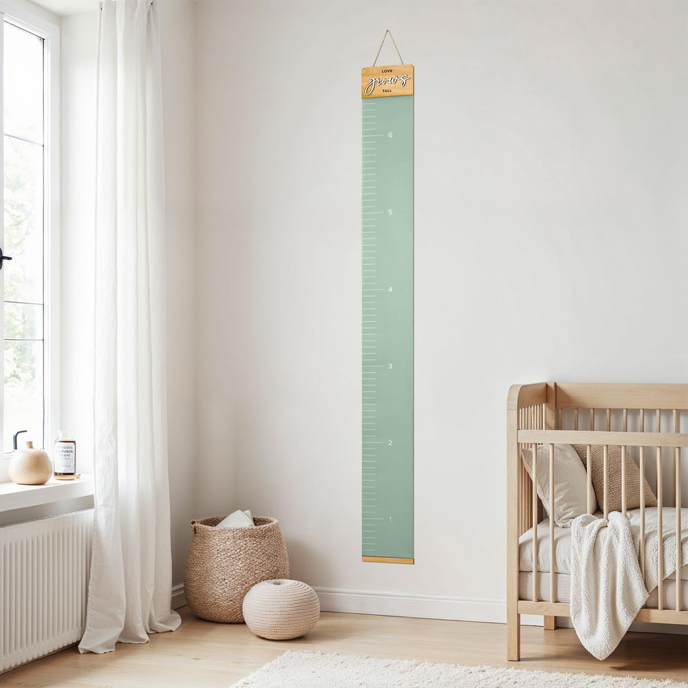 KIBAGA growth chart wall cotton rope hanging enables quick, secure setup.