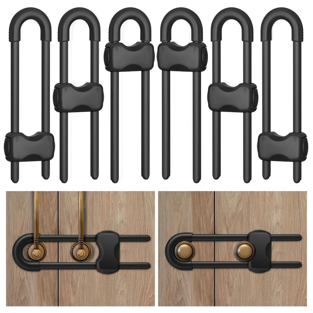Kickic cabinet locks 6-pack secures cabinet doors to keep kids safe