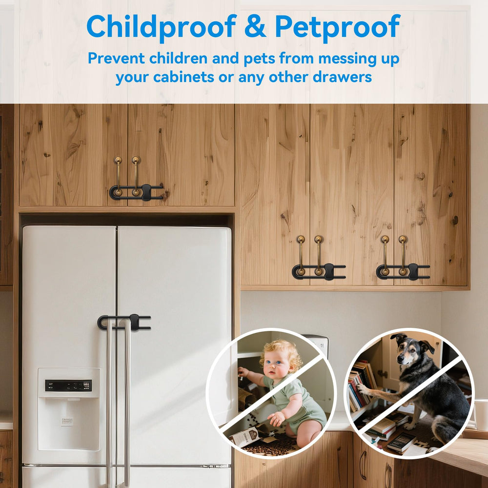 Kickic cabinet locks black-sleek-design blends with décor