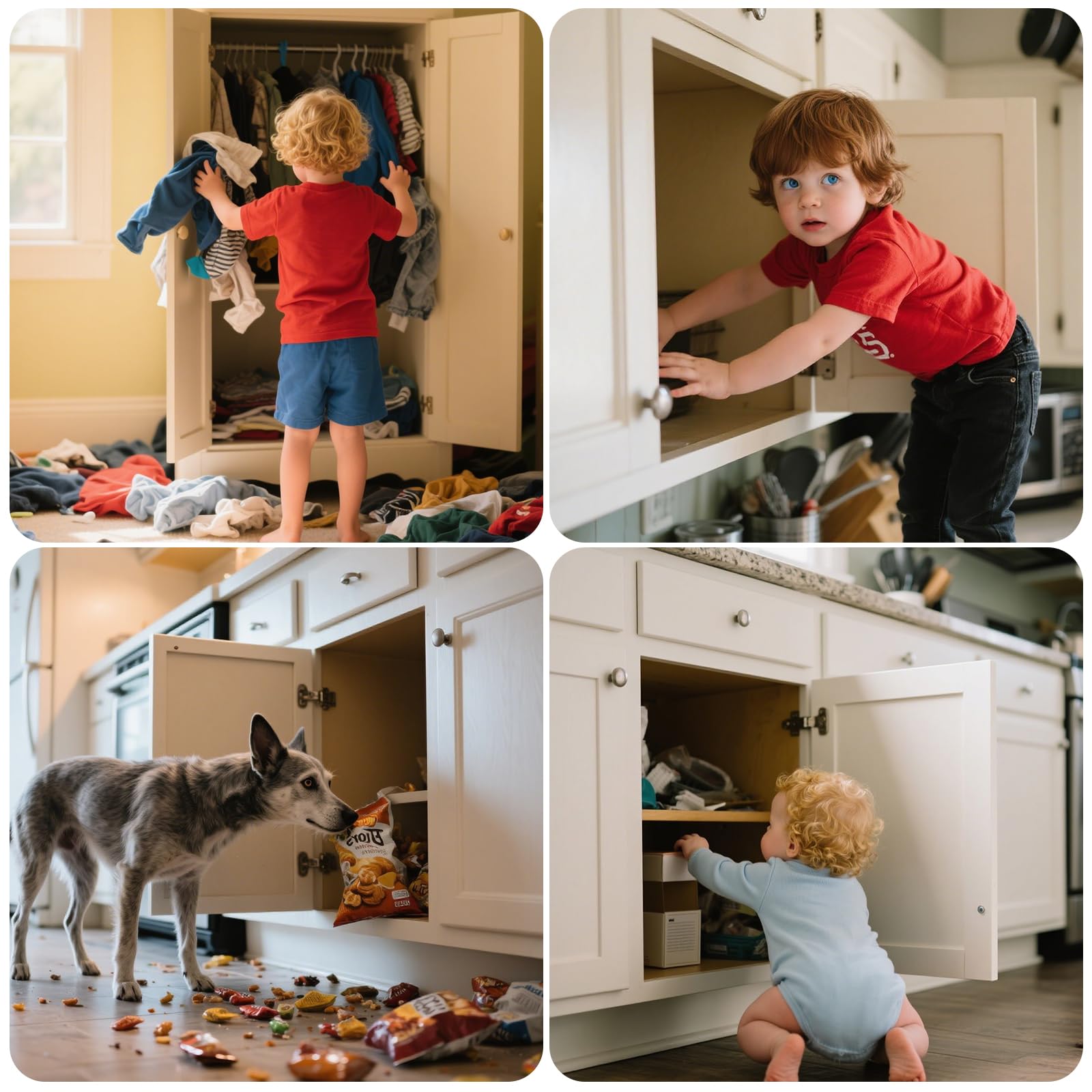 Kickic cabinet locks easy-use-3-seconds shows quick, tool-free installation