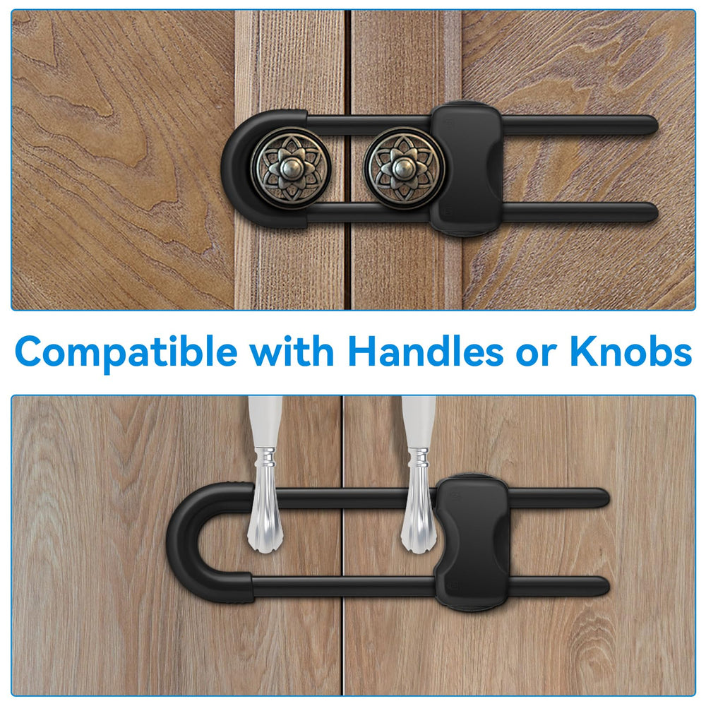 Kickic cabinet locks knob-handle-fit fits most cabinets