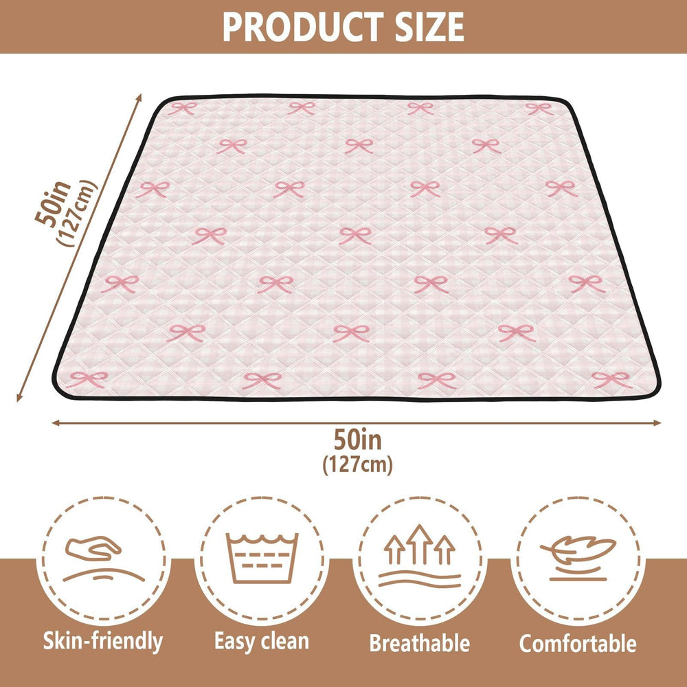 KICPOAY 50x50 tummy-time area offers ample space for rolling.