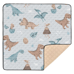 KICPOAY baby play mat dinosaurs scene supports safe tummy time and curious play.