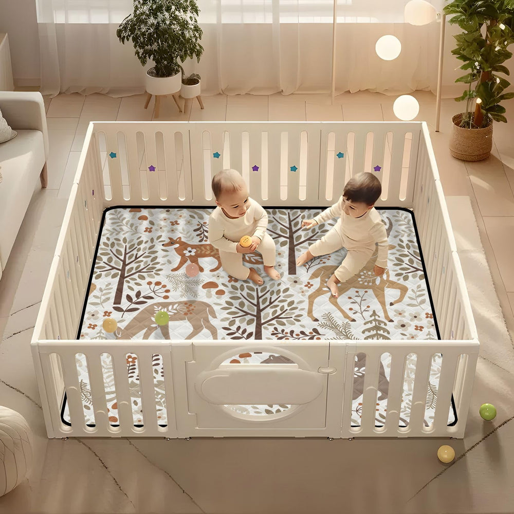 KICPOAY baby play mat foldable design—portable, on-the-go playtime solution.